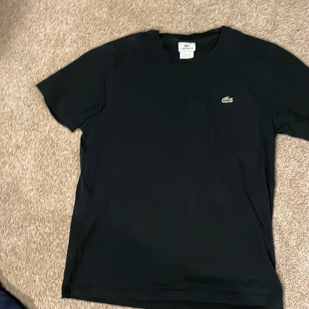 Mens black Lacoste shirt